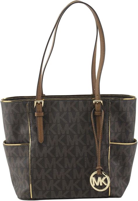 michael kors specchio leather signature tote large|MICHAEL Michael Kors Womens Specchio Leather Signature .